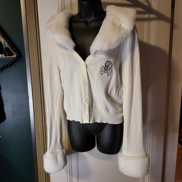 Dolls Kill Sweaters - Friendlier Than Most Cardigan TopDolls Kill x Hot Stuff Casper